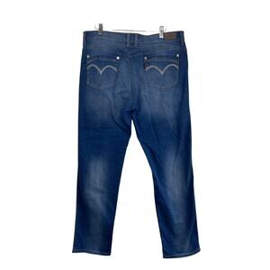 Levis Womens Jeans Size 16 M Skinny Leg Flatters Flaunts Medium Wash Whiskering